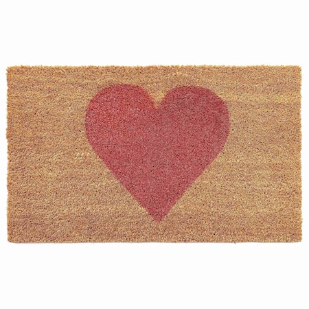 Calloway Mills Entrance Mat, Coir, Natural, Red 106742436